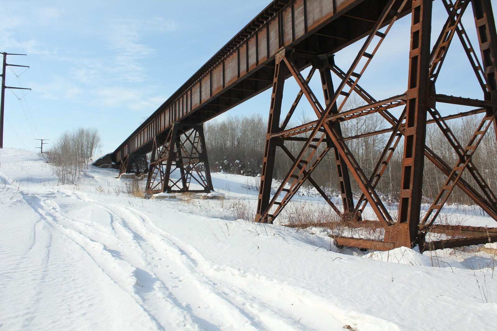 Looking west